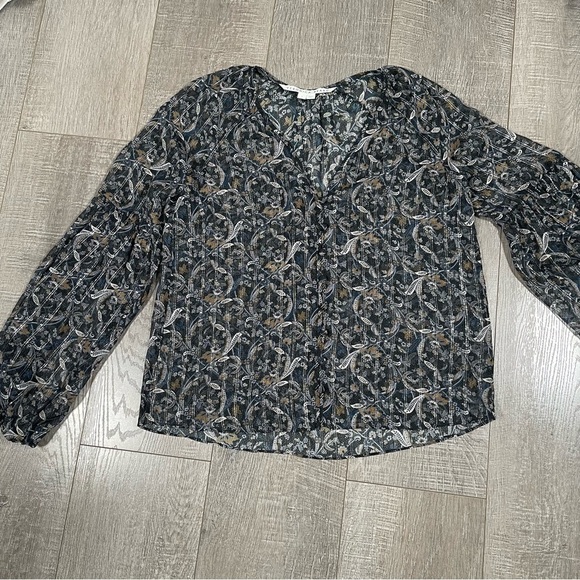 VERONICA BEARD Sheer Top Blouse Size 2 - Picture 2 of 5